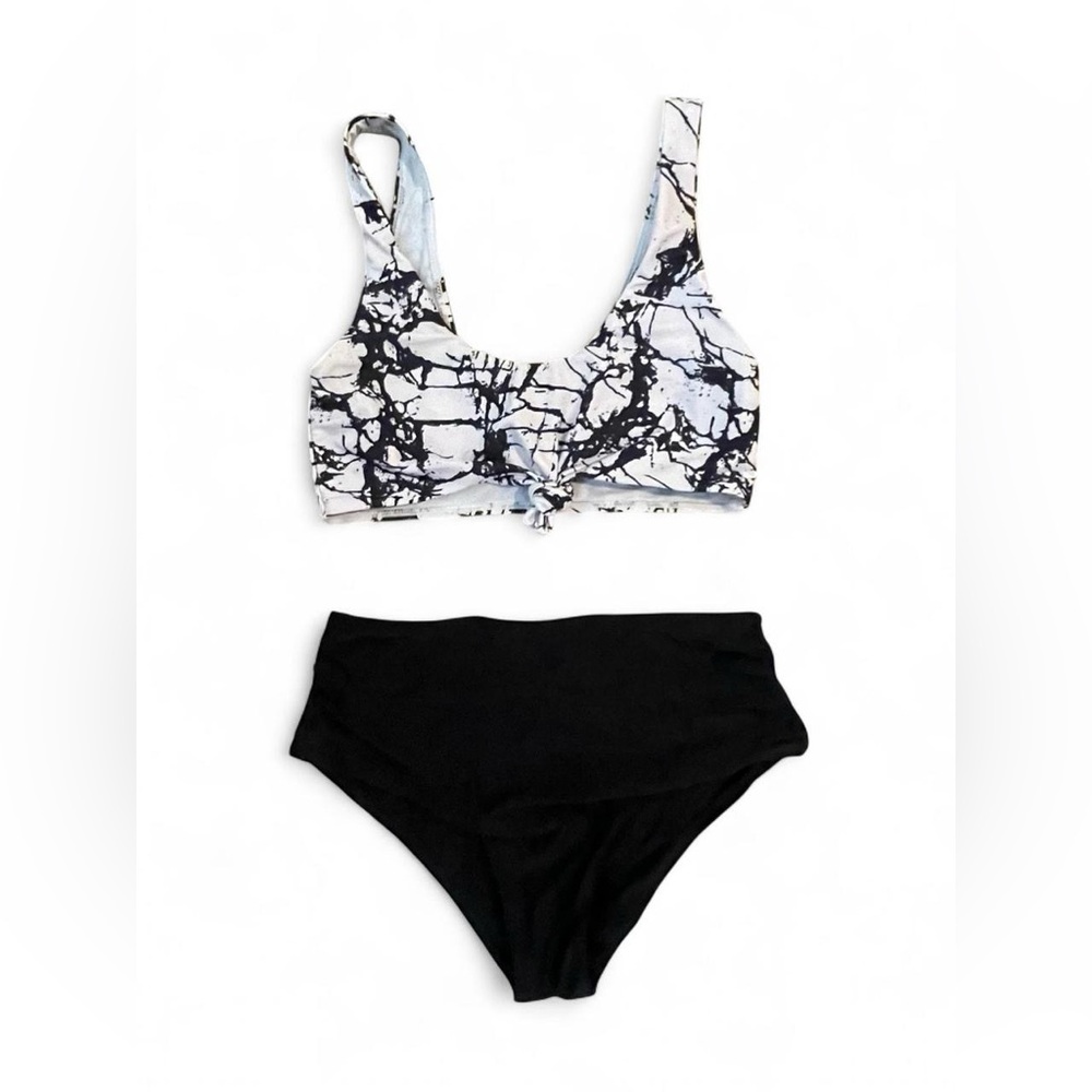 Black and White Abstract Bikini Size S